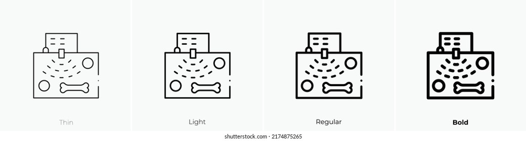 ultrasound icon. Thin, Light Regular And Bold style design isolated on white background
