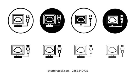 Icono de ultrasonido Conjunto de Ilustración vectorial de línea delgada