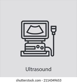 ultrasound  icon vector icon.Editable stroke.linear style sign for use web design and mobile apps,logo.Symbol illustration.Pixel vector graphics - Vector