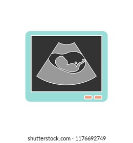 Ultrasound isolated color icon, vector illustration design. Maternity collection.
