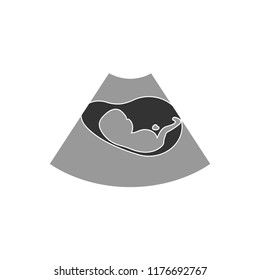 Ultrasound isolated color icon, vector illustration design. Maternity collection.