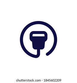 Ultrasound Logo, Vector Round Icon