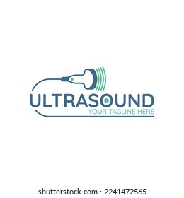 Ultrasound Logo Vektor, geeignet für Gesundheit und Medizin.