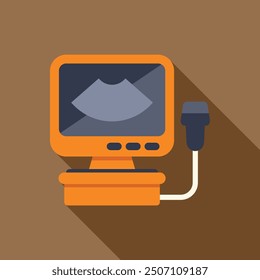 Ultrasound machine displaying a sonogram image, representing medical imaging technology for diagnosis