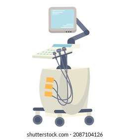 ultrasound machine, medicine, flat style vector