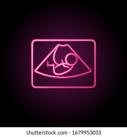 Ultrasound neon icon. Simple thin line, outline vector of maternity icons for ui and ux, website or mobile application