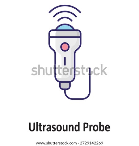 Ultrasound Probe Vector Icon which can easily modify or edit

