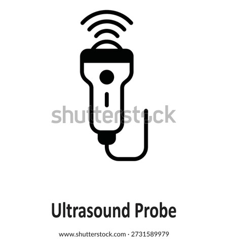 Ultrasound Probe Vector Icon which can easily modify or edit

