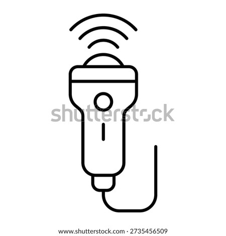 Ultrasound Probe Vector Icon which can easily modify or edit

