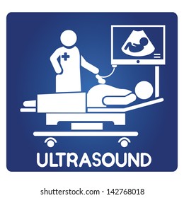 ultrasound sign, pregnant woman getting ultrasound
