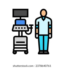 ultrasound technician probe color icon vector. ultrasound technician probe sign. isolated symbol illustration