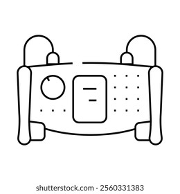 ultrasound therapy apparatus line icon vector. ultrasound therapy apparatus sign. isolated contour symbol black illustration