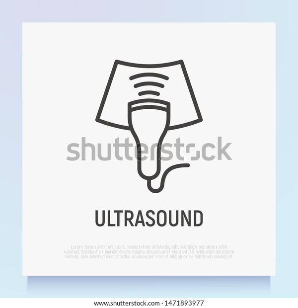 Ultrasounds coming out of ultrasound probe
