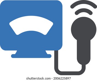 ultrasound vector glyph colour icon