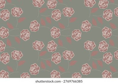 Ultrathin botanical line art and selective soft fills modern luxury minimal Seamless Pattern for Branding packaging  labels textiles wallpapers