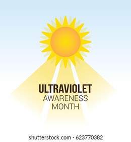 Ultraviolet Awareness Month Design Vector.