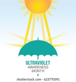 Ultraviolet Awareness Month Design Vector.