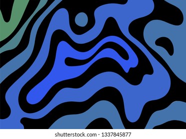Ultraviolet background. Dark dynamic wavy pattern. The luxury of nature. Natural lines of topography