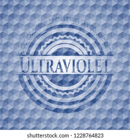 Ultraviolet blue hexagon emblem.