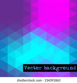 Ultraviolet geometric background with triangles. Vector EPS 10.