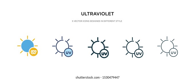 ultraviolet icon in different style vector illustration. two colored and black ultraviolet vector icons designed in filled, outline, line and stroke style can be used for web, mobile, ui