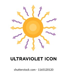 Ultraviolet icon vector isolated on white background, Ultraviolet transparent sign , weather symbols