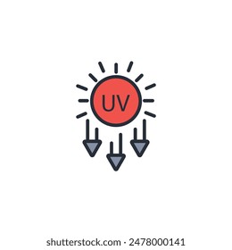 ultraviolet icon. vector.Editable stroke.linear style sign for use web design,logo.Symbol illustration.