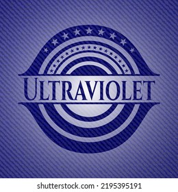 Ultravioleta con textura de jean. Ilustración vectorial. Detallado. 