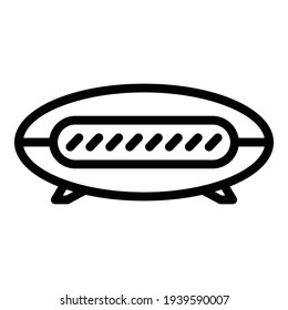 Icono de lámpara ultravioleta. Icono de vector de lámpara ultravioleta de contorno para diseño web aislado en fondo blanco
