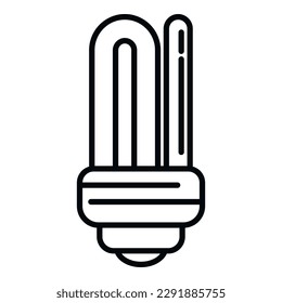 Ultraviolet lamp icon outline vector. Uv light. Clinic bacteria