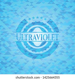 Ultraviolet light blue mosaic emblem