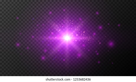 Ultraviolet Light Effects on Dark Transparent Greed Background