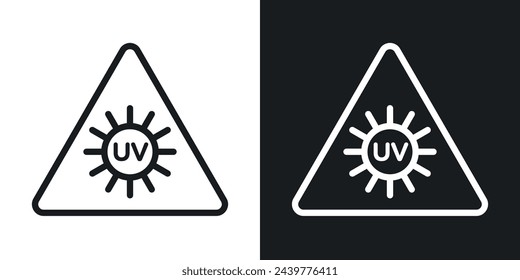Ultraviolet Light Exposure Warning. UV Radiation Caution Sign. Avoid Direct UV Contact