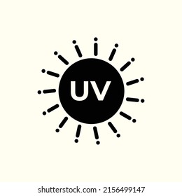 Ultraviolet Light Icon, Uv Ray Radiation, Form Of Electromagnetic Radiation Vector Art Illustration