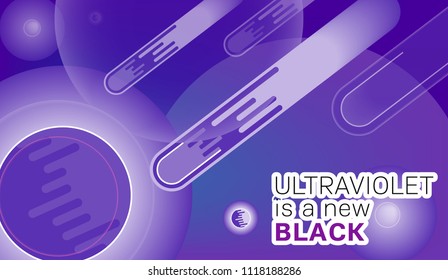 ultraviolet is new black. Ultra Violet galaxy space background with planet, starry cosmos. Vector illustration with world outer solar system. Nebula and galaxies in space.
