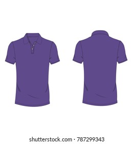Ultraviolet polo T-shirt template using for fashion cloth design and assessorie for designer to make mock up or blue print in copany.


