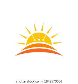 Ultraviolet protection logo icon design vector template