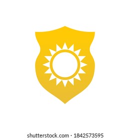 Ultraviolet protection logo icon design vector template