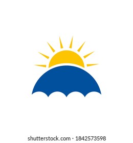 Ultraviolet protection logo icon design vector template