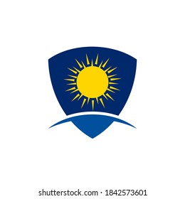 Ultraviolet protection logo icon design vector template