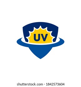 Ultraviolet protection logo icon design vector template