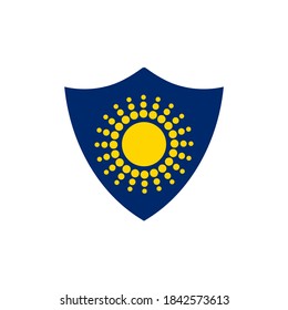 Ultraviolet protection logo icon design vector template
