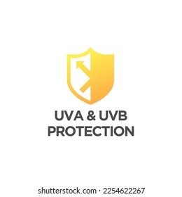 Ultraviolet protection, radiation sign. Sun danger and sunblock cream solution icon logo set collection label. Vector EPS 10