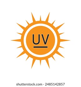 ultraviolet rays icon vector illustration design template