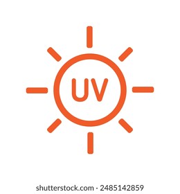 ultraviolet rays icon vector illustration design template