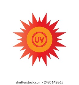 ultraviolet rays icon vector illustration design template