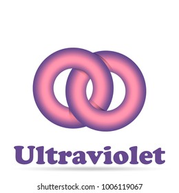 Ultraviolet rings design your logo, website or business cards. In the fashion color of 2018, according to the Institute of panton