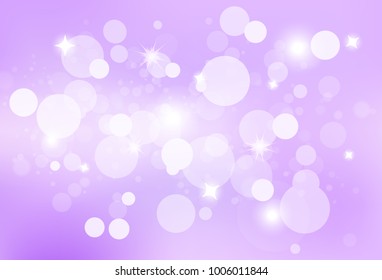 Ultraviolet Silver star light shiny bokeh blur bubble fresh galaxy luxury abstract background