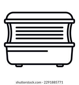 Ultraviolet solarium icon outline vector. Sun bed. Care lamp
