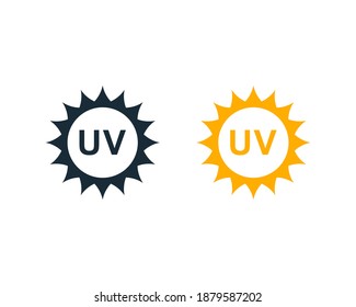 Diseño de la plantilla de la plantilla del logotipo del vector del icono solar Ultraviolet Sunburn